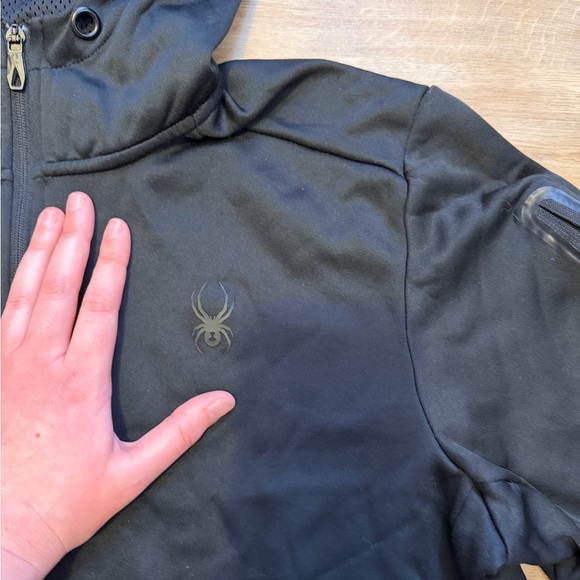 Spyder Black Zip Up Sweater for Men - Picture 2 of 2